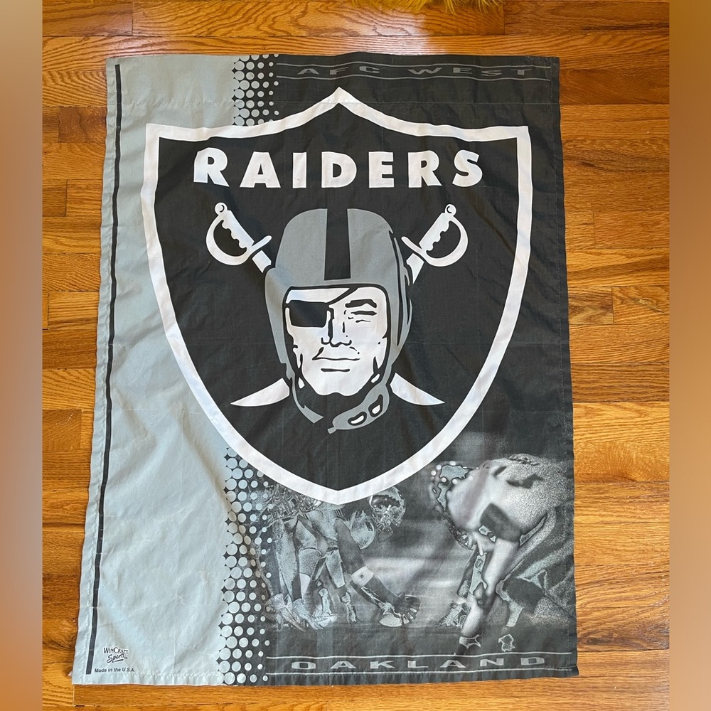 90s Oakland Raiders vintage wall tapestry nfl football poster collectible Los An